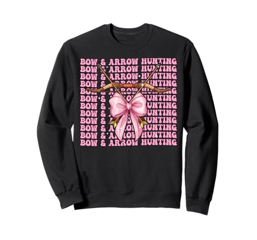 Bogen und Pfeil Jagd Jäger Mädchen Kokette Schleife Rosa Band Sweatshirt von Womens Pink Coquette Bow Bow & Arrow Hunting Gifts