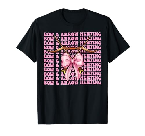 Bogen und Pfeil Jagd Jäger Mädchen Kokette Schleife Rosa Band T-Shirt Bogen und Pfeil Jagd Jäger Mädchen Kokette Schleife Rosa Band T-Shirt von Womens Pink Coquette Bow Bow & Arrow Hunting Gifts