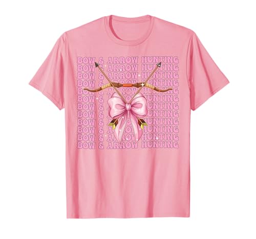 Bogen und Pfeil Jagd Jäger Mädchen Kokette Schleife Rosa Band T-Shirt Bogen und Pfeil Jagd Jäger Mädchen Kokette Schleife Rosa Band T-Shirt von Womens Pink Coquette Bow Bow & Arrow Hunting Gifts