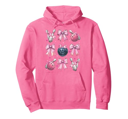 Bowlingnadel Mädchen Kokette Schleife Rosa Mama Pullover Hoodie Bowlingnadel Mädchen Kokette Schleife Rosa Mama Pullover Hoodie von Womens Pink Coquette Bow Bowling Player Gifts