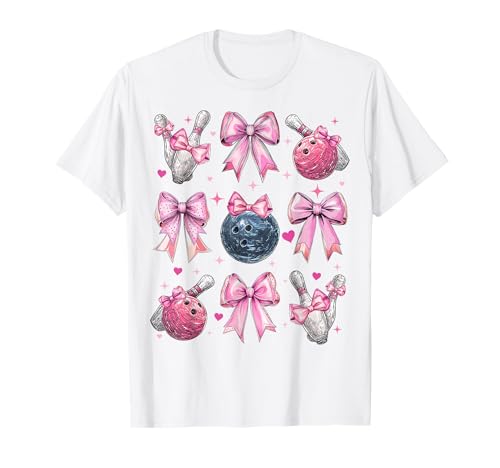 Bowlingnadel Mädchen Kokette Schleife Rosa Mama T-Shirt Bowlingnadel Mädchen Kokette Schleife Rosa Mama T-Shirt von Womens Pink Coquette Bow Bowling Player Gifts