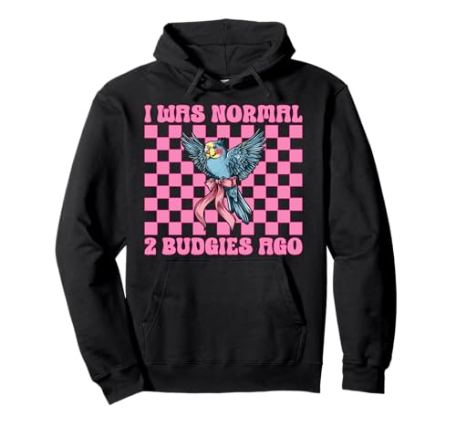 I was Normal 2 Wellensittiche Ago Wellensittich Papagei Mädchen Mama Pullover Hoodie I was Normal 2 Wellensittiche Ago Wellensittich Papagei Mädchen Mama Pullover Hoodie von Womens Pink Coquette Bow Budgie Budgerigar Gifts