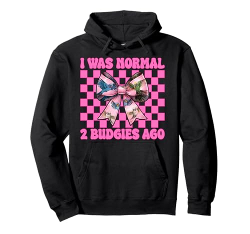 I was Normal 2 Wellensittiche Ago Wellensittich Papagei Mädchen Mama Pullover Hoodie I was Normal 2 Wellensittiche Ago Wellensittich Papagei Mädchen Mama Pullover Hoodie von Womens Pink Coquette Bow Budgie Budgerigar Gifts