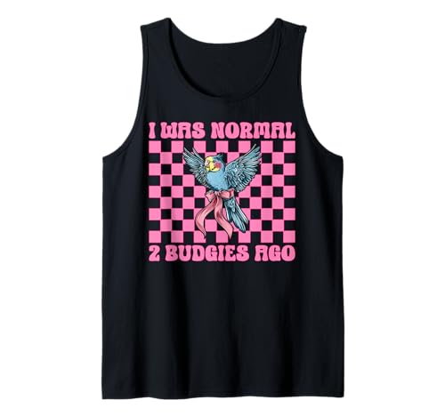 I was Normal 2 Wellensittiche Ago Wellensittich Papagei Mädchen Mama Tank Top von Womens Pink Coquette Bow Budgie Budgerigar Gifts