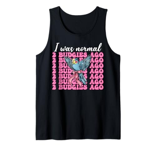 I was Normal 2 Wellensittiche Ago Wellensittich Papagei Mädchen Mama Tank Top von Womens Pink Coquette Bow Budgie Budgerigar Gifts
