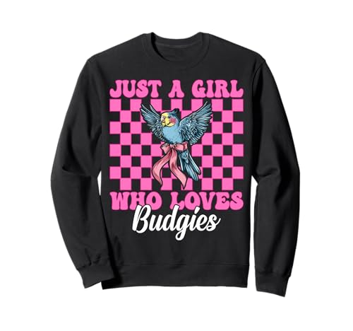 Just A Girl Who Loves Wellensittich Mädchen Wellensittich Papagei Sweatshirt Just A Girl Who Loves Wellensittich Mädchen Wellensittich Papagei Sweatshirt von Womens Pink Coquette Bow Budgie Budgerigar Gifts