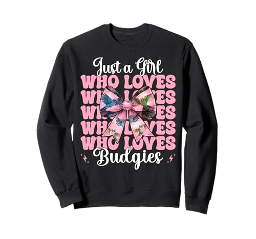 Just A Girl Who Loves Wellensittich Mädchen Wellensittich Papagei Sweatshirt Just A Girl Who Loves Wellensittich Mädchen Wellensittich Papagei Sweatshirt von Womens Pink Coquette Bow Budgie Budgerigar Gifts