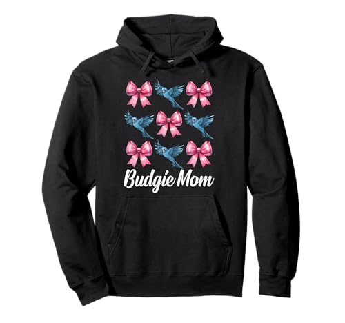 Wellensittich Mama Wellensittich Papagei Muttertag Kokette Schleife Pullover Hoodie Wellensittich Mama Wellensittich Papagei Muttertag Kokette Schleife Pullover Hoodie von Womens Pink Coquette Bow Budgie Budgerigar Gifts