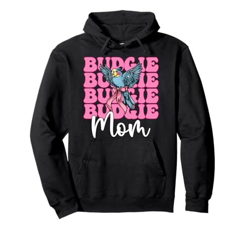 Wellensittich Mama Wellensittich Papagei Muttertag Kokette Schleife Pullover Hoodie Wellensittich Mama Wellensittich Papagei Muttertag Kokette Schleife Pullover Hoodie von Womens Pink Coquette Bow Budgie Budgerigar Gifts