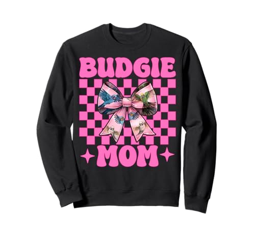 Wellensittich Mama Wellensittich Papagei Muttertag Kokette Schleife Sweatshirt Wellensittich Mama Wellensittich Papagei Muttertag Kokette Schleife Sweatshirt von Womens Pink Coquette Bow Budgie Budgerigar Gifts