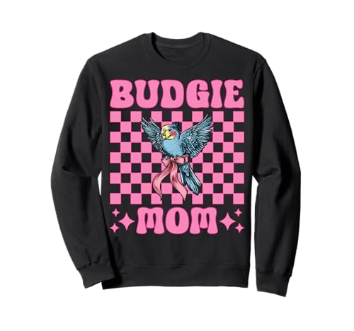 Wellensittich Mama Wellensittich Papagei Muttertag Kokette Schleife Sweatshirt Wellensittich Mama Wellensittich Papagei Muttertag Kokette Schleife Sweatshirt von Womens Pink Coquette Bow Budgie Budgerigar Gifts