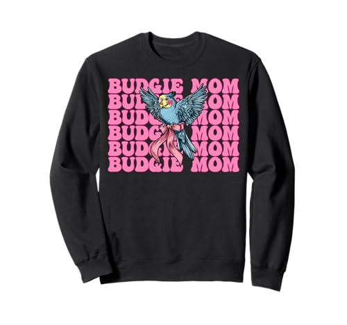 Wellensittich Mama Wellensittich Papagei Muttertag Kokette Schleife Sweatshirt Wellensittich Mama Wellensittich Papagei Muttertag Kokette Schleife Sweatshirt von Womens Pink Coquette Bow Budgie Budgerigar Gifts