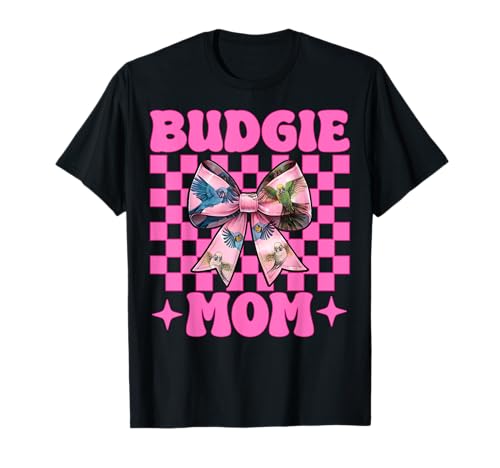 Wellensittich Mama Wellensittich Papagei Muttertag Kokette Schleife T-Shirt Wellensittich Mama Wellensittich Papagei Muttertag Kokette Schleife T-Shirt von Womens Pink Coquette Bow Budgie Budgerigar Gifts