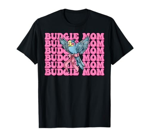 Wellensittich Mama Wellensittich Papagei Muttertag Kokette Schleife T-Shirt Wellensittich Mama Wellensittich Papagei Muttertag Kokette Schleife T-Shirt von Womens Pink Coquette Bow Budgie Budgerigar Gifts