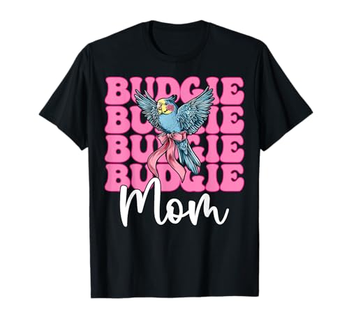 Wellensittich Mama Wellensittich Papagei Muttertag Kokette Schleife T-Shirt Wellensittich Mama Wellensittich Papagei Muttertag Kokette Schleife T-Shirt von Womens Pink Coquette Bow Budgie Budgerigar Gifts
