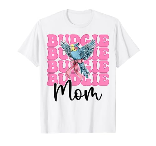 Wellensittich Mama Wellensittich Papagei Muttertag Kokette Schleife T-Shirt Wellensittich Mama Wellensittich Papagei Muttertag Kokette Schleife T-Shirt von Womens Pink Coquette Bow Budgie Budgerigar Gifts