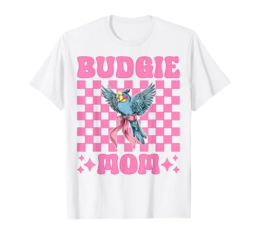 Wellensittich Mama Wellensittich Papagei Muttertag Kokette Schleife T-Shirt Wellensittich Mama Wellensittich Papagei Muttertag Kokette Schleife T-Shirt von Womens Pink Coquette Bow Budgie Budgerigar Gifts