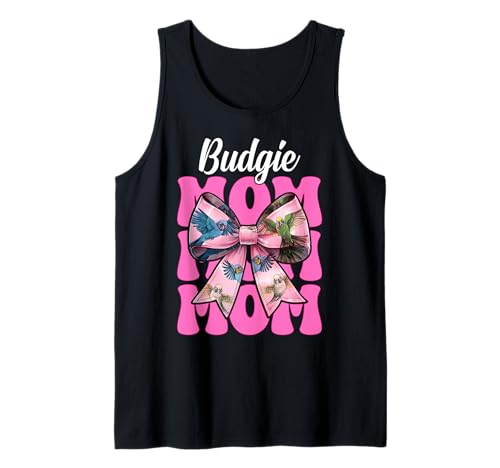 Wellensittich Mama Wellensittich Papagei Muttertag Kokette Schleife Tank Top Wellensittich Mama Wellensittich Papagei Muttertag Kokette Schleife Tank Top von Womens Pink Coquette Bow Budgie Budgerigar Gifts