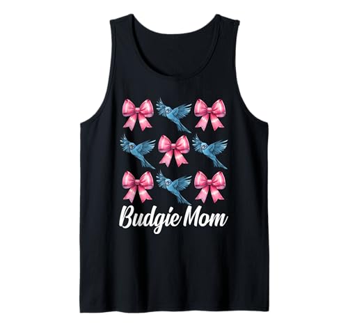 Wellensittich Mama Wellensittich Papagei Muttertag Kokette Schleife Tank Top Wellensittich Mama Wellensittich Papagei Muttertag Kokette Schleife Tank Top von Womens Pink Coquette Bow Budgie Budgerigar Gifts