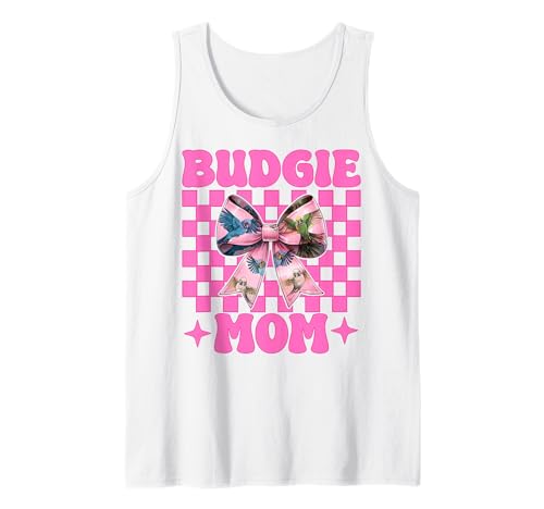 Wellensittich Mama Wellensittich Papagei Muttertag Kokette Schleife Tank Top Wellensittich Mama Wellensittich Papagei Muttertag Kokette Schleife Tank Top von Womens Pink Coquette Bow Budgie Budgerigar Gifts