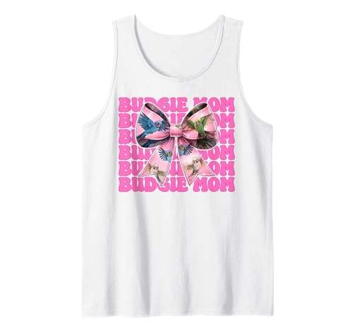 Wellensittich Mama Wellensittich Papagei Muttertag Kokette Schleife Tank Top Wellensittich Mama Wellensittich Papagei Muttertag Kokette Schleife Tank Top von Womens Pink Coquette Bow Budgie Budgerigar Gifts