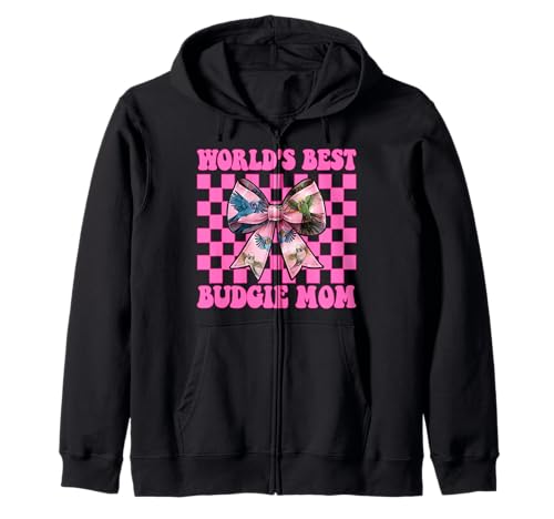 World's Best Wellensittich Mama Wellensittich Papagei Muttertag Kapuzenjacke World's Best Wellensittich Mama Wellensittich Papagei Muttertag Kapuzenjacke von Womens Pink Coquette Bow Budgie Budgerigar Gifts