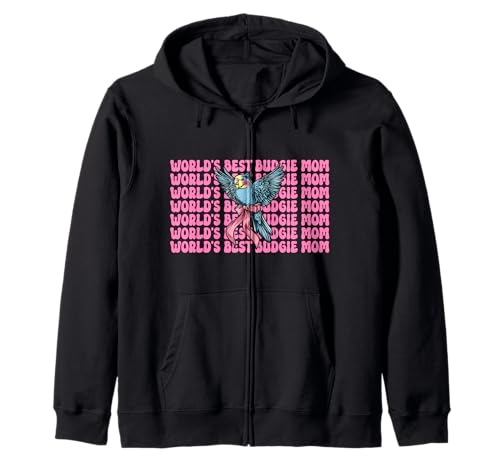 World's Best Wellensittich Mama Wellensittich Papagei Muttertag Kapuzenjacke World's Best Wellensittich Mama Wellensittich Papagei Muttertag Kapuzenjacke von Womens Pink Coquette Bow Budgie Budgerigar Gifts