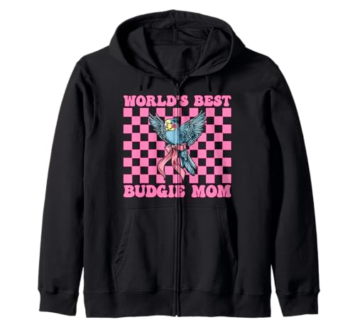 World's Best Wellensittich Mama Wellensittich Papagei Muttertag Kapuzenjacke World's Best Wellensittich Mama Wellensittich Papagei Muttertag Kapuzenjacke von Womens Pink Coquette Bow Budgie Budgerigar Gifts
