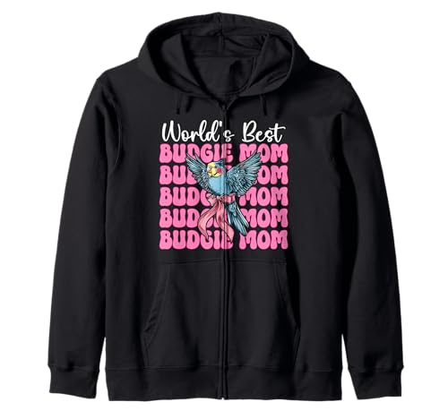 World's Best Wellensittich Mama Wellensittich Papagei Muttertag Kapuzenjacke World's Best Wellensittich Mama Wellensittich Papagei Muttertag Kapuzenjacke von Womens Pink Coquette Bow Budgie Budgerigar Gifts