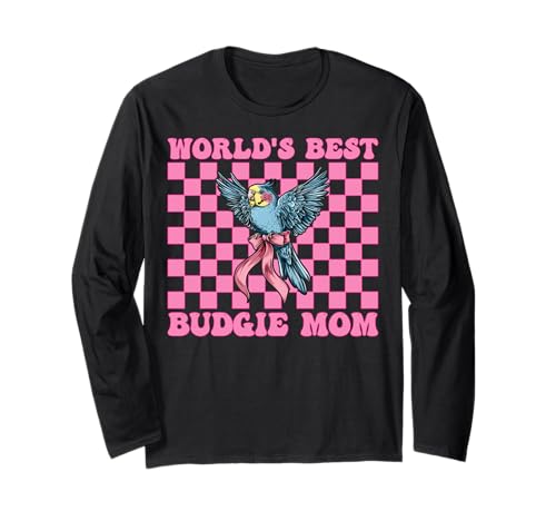 World's Best Wellensittich Mama Wellensittich Papagei Muttertag Langarmshirt World's Best Wellensittich Mama Wellensittich Papagei Muttertag Langarmshirt von Womens Pink Coquette Bow Budgie Budgerigar Gifts