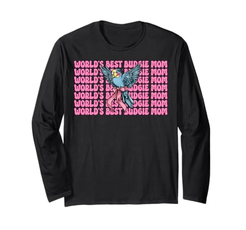 World's Best Wellensittich Mama Wellensittich Papagei Muttertag Langarmshirt World's Best Wellensittich Mama Wellensittich Papagei Muttertag Langarmshirt von Womens Pink Coquette Bow Budgie Budgerigar Gifts