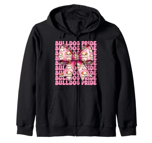 Bulldog Pride Kokettenbogen für Mädchen, Bulldogge, Mama Kapuzenjacke Bulldog Pride Kokettenbogen für Mädchen, Bulldogge, Mama Kapuzenjacke von Womens Pink Coquette Bow Bulldog Dog Gifts