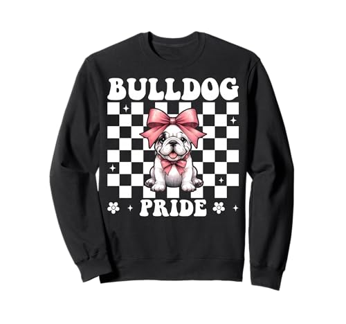 Bulldog Pride Kokettenbogen für Mädchen, Bulldogge, Mama Sweatshirt Bulldog Pride Kokettenbogen für Mädchen, Bulldogge, Mama Sweatshirt von Womens Pink Coquette Bow Bulldog Dog Gifts