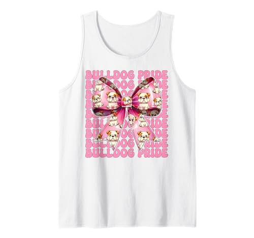 Bulldog Pride Kokettenbogen für Mädchen, Bulldogge, Mama Tank Top Bulldog Pride Kokettenbogen für Mädchen, Bulldogge, Mama Tank Top von Womens Pink Coquette Bow Bulldog Dog Gifts