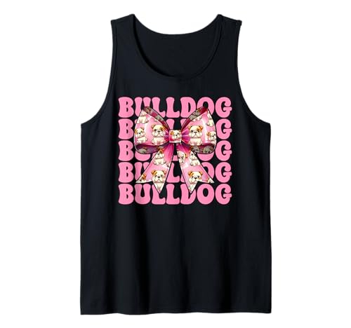 Bulldogge Hund Mädchen Bulldogge Mama Kokette Schleife Tank Top Bulldogge Hund Mädchen Bulldogge Mama Kokette Schleife Tank Top von Womens Pink Coquette Bow Bulldog Dog Gifts