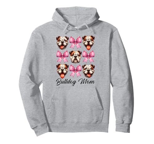 Bulldogge Mama Bulldogge Mama Hund Muttertag Kokette Pullover Hoodie Bulldogge Mama Bulldogge Mama Hund Muttertag Kokette Pullover Hoodie von Womens Pink Coquette Bow Bulldog Dog Gifts