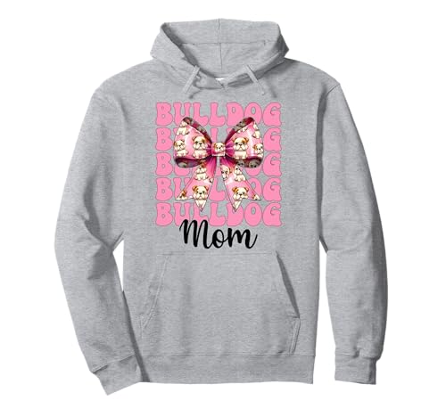 Bulldogge Mama Bulldogge Mama Hund Muttertag Kokette Pullover Hoodie Bulldogge Mama Bulldogge Mama Hund Muttertag Kokette Pullover Hoodie von Womens Pink Coquette Bow Bulldog Dog Gifts