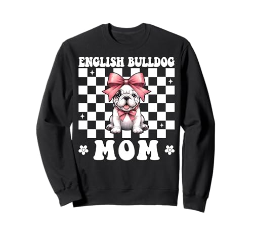 Englische Bulldogge Mama Bulldogge Mama Hund Muttertag Kokette Sweatshirt Englische Bulldogge Mama Bulldogge Mama Hund Muttertag Kokette Sweatshirt von Womens Pink Coquette Bow Bulldog Dog Gifts