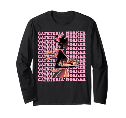 Cafeteria Worker Lunch Lady Girl Kokette Schleife Rosa Schleife Langarmshirt Cafeteria Worker Lunch Lady Girl Kokette Schleife Rosa Schleife Langarmshirt von Womens Pink Coquette Bow Cafeteria Worker Gifts