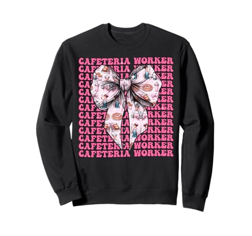 Cafeteria Worker Lunch Lady Girl Kokette Schleife Rosa Schleife Sweatshirt Cafeteria Worker Lunch Lady Girl Kokette Schleife Rosa Schleife Sweatshirt von Womens Pink Coquette Bow Cafeteria Worker Gifts