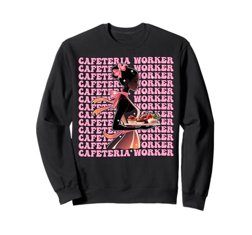 Cafeteria Worker Lunch Lady Girl Kokette Schleife Rosa Schleife Sweatshirt Cafeteria Worker Lunch Lady Girl Kokette Schleife Rosa Schleife Sweatshirt von Womens Pink Coquette Bow Cafeteria Worker Gifts