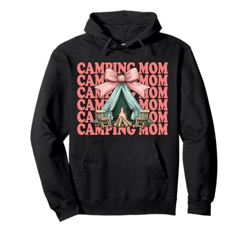 Camping Mama Camping Mama Camper Camp Muttertag Kokette Pullover Hoodie Camping Mama Camping Mama Camper Camp Muttertag Kokette Pullover Hoodie von Womens Pink Coquette Bow Camping Camper Camp Gifts