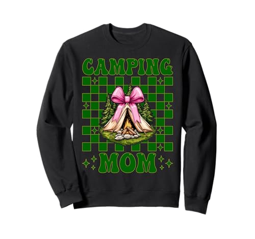 Camping Mama Camping Mama Camper Camp Muttertag Kokette Sweatshirt Camping Mama Camping Mama Camper Camp Muttertag Kokette Sweatshirt von Womens Pink Coquette Bow Camping Camper Camp Gifts