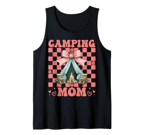 Camping Mama Camping Mama Camper Camp Muttertag Kokette Tank Top Camping Mama Camping Mama Camper Camp Muttertag Kokette Tank Top von Womens Pink Coquette Bow Camping Camper Camp Gifts