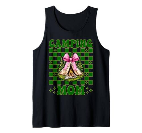 Camping Mama Camping Mama Camper Camp Muttertag Kokette Tank Top Camping Mama Camping Mama Camper Camp Muttertag Kokette Tank Top von Womens Pink Coquette Bow Camping Camper Camp Gifts