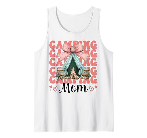 Camping Mama Camping Mama Camper Camp Muttertag Kokette Tank Top Camping Mama Camping Mama Camper Camp Muttertag Kokette Tank Top von Womens Pink Coquette Bow Camping Camper Camp Gifts