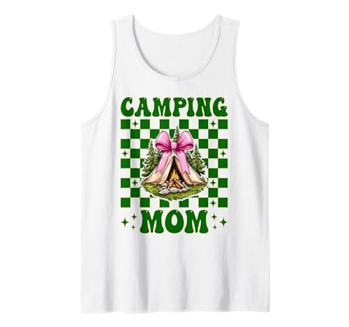 Camping Mama Camping Mama Camper Camp Muttertag Kokette Tank Top Camping Mama Camping Mama Camper Camp Muttertag Kokette Tank Top von Womens Pink Coquette Bow Camping Camper Camp Gifts