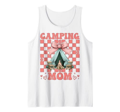 Camping Mama Camping Mama Camper Camp Muttertag Kokette Tank Top Camping Mama Camping Mama Camper Camp Muttertag Kokette Tank Top von Womens Pink Coquette Bow Camping Camper Camp Gifts