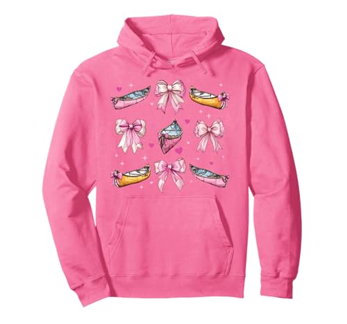 Kanufahren Kanu Boot Paddling Girl Coquette Bow Pink Mom Pullover Hoodie von Womens Pink Coquette Bow Canoeing Canoe Gifts