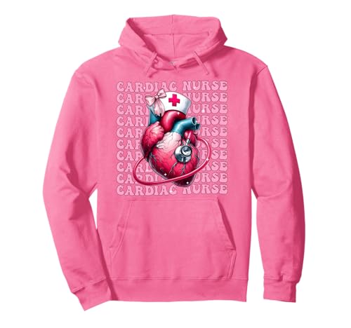 Herzkrankenschwester Kardiologie CNS Herz Mädchen Kokette Schleife Pullover Hoodie von Womens Pink Coquette Bow Cardiac Nurse Gifts